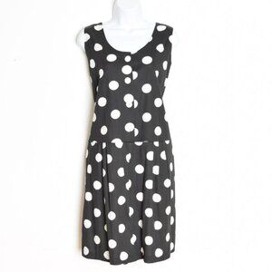 vintage 80s romper black white polka dot print playsuit outfit L